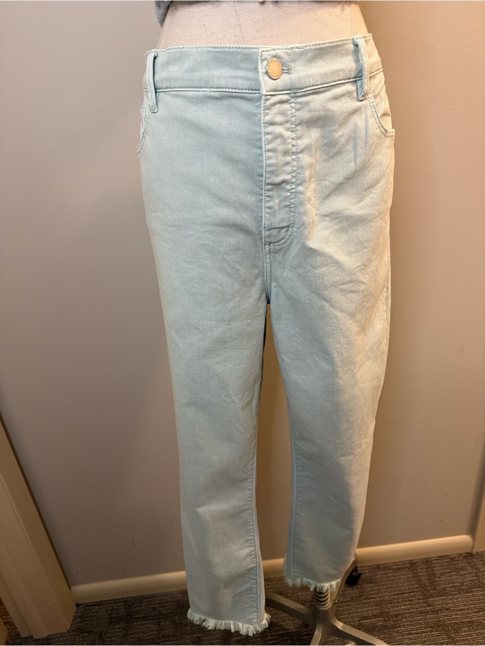 Ann Taylor Light Blue Straight-Leg Jeans
